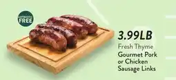 Fresh Thyme Fresh Thyme Gourmet Pork or Chicken Sausage Links offer