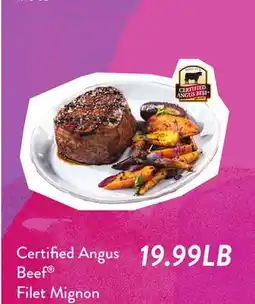 Fresh Thyme Certified Angus Beef Filet Mignon offer