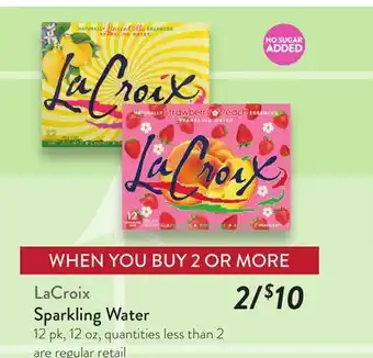 Fresh Thyme LaCroix Sparkling Water offer