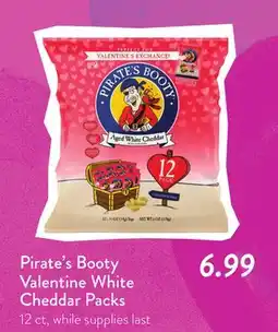 Fresh Thyme Pirate's Booty Valentine White Cheddar Packs offer