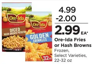 Food 4 Less Ore-Ida Fries or Hash Browns offer