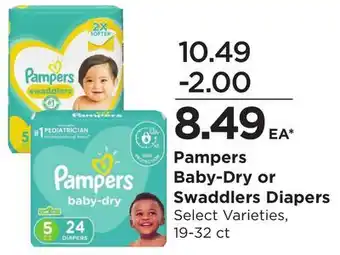 Food 4 Less Pampers Baby-Dry or Swaddlers Diapers offer