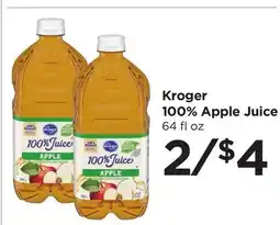 Food 4 Less Kroger 100% Apple Juice offer