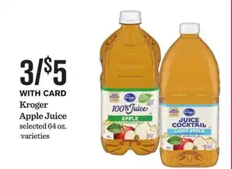 Mariano's Kroger Apple Juice offer