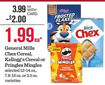 Mariano's General Mills Chex Cereal, Kellogg's Cereal or Pringles Mingles offer