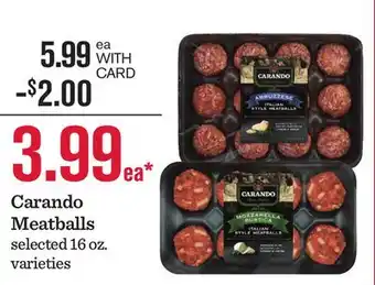 Mariano's Carando Meatballs offer