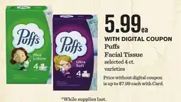 Mariano's Puffs Facial Tissue offer