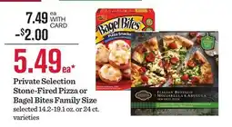 Mariano's Private Selection Stone-Fired Pizza or Bagel Bites Family Size offer