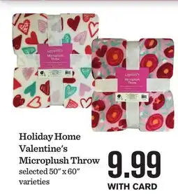 Mariano's Holiday Home Valentine's Microplush Throw offer