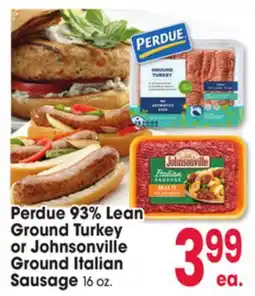 Jewel-Osco Perdue 93% Lean Ground Turkey or Johnsonville Ground Italian Sausage offer