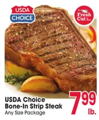 Jewel-Osco USDA Choice Bone-In Strip Steak offer