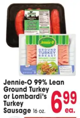 Jewel-Osco Jennie-O 99% Lean Ground Turkey or Lombardi's Turkey Sausage offer