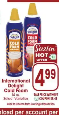 Jewel-Osco International Delight Cold Foam offer