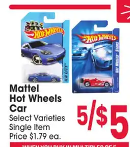 Jewel-Osco Mattel Hot Wheels Car offer