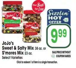 Jewel-Osco JoJo's Sweet & Salty Mix or or S mores Mix 23 oz offer