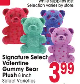 Jewel-Osco Signature Select Valentine Gummy Bear Plush offer