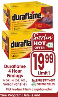 Jewel-Osco Duraflame 4 Hour Firelogs offer