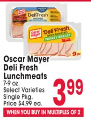 Jewel-Osco Oscar Mayer Deli Fresh Lunchmeats offer