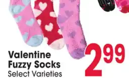 Jewel-Osco Valentine Fuzzy Socks offer