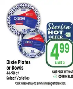 Jewel-Osco Dixie Plates or Bowls offer