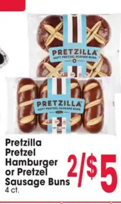 Jewel-Osco Pretzilla Pretzel Pretzel Hamburger Hamburger or Pretzel or Pretzel Sausage Buns offer