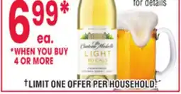 Jewel-Osco Chateau Ste Michelle Light 750 ml., Chardonnay or Sauvignon Blanc offer