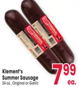 Jewel-Osco Klement's Summer Sausage offer