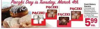 Jewel-Osco Fresh Bakery Paczkis offer