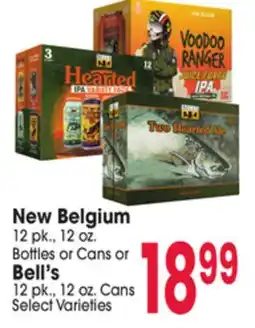 Jewel-Osco New Belgium 12 pk., 12 oz. Bottles or Cans or Bell's 12 pk., 12 oz. Cans offer