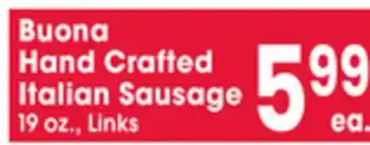 Jewel-Osco Buona Hand Crafted Italian Sausage offer