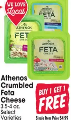 Jewel-Osco Athenos Crumbled Feta Cheese offer