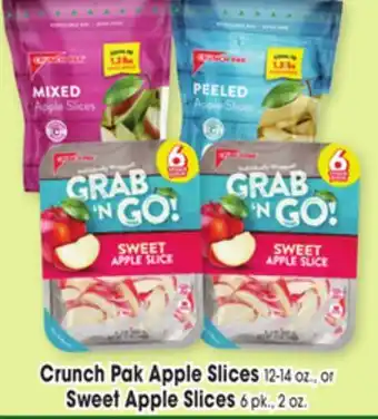 Jewel-Osco Crunch Pak Apple Slices 12-14 oz., or Sweet Apple Slices 6 pk., 2 oz offer