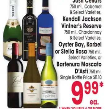 Jewel-Osco Oyster Bay, Korbel or Stella Rosa or Stella Rosa offer