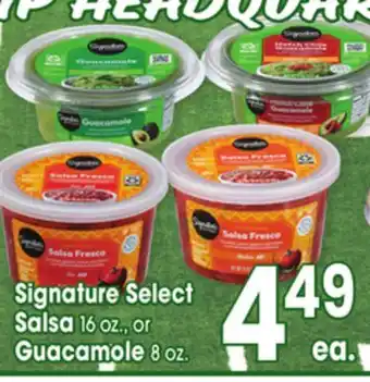 Jewel-Osco Signature Select Salsa 16 oz., or Guacamole 8 oz offer