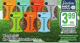 Jewel-Osco Wonderful No Shells Pistachios offer