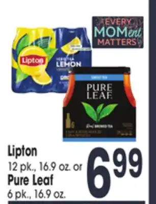 Jewel-Osco Lipton 12 pk., 16.9 oz. or Pure Leaf 6 pk., 16.9 oz offer