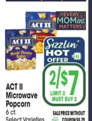 Jewel-Osco ACT II Microwave Popcorn offer