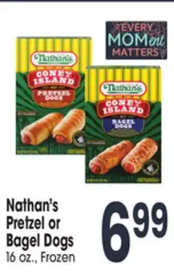 Jewel-Osco Nathan's Pretzel or Bagel Dogs offer