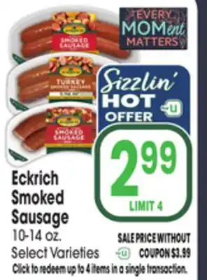 Jewel-Osco Eckrich Smoked Sausage offer