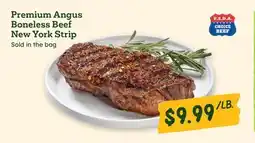 Sprouts Farmers Market Premium Angus Boneless Beef New York Strip offer