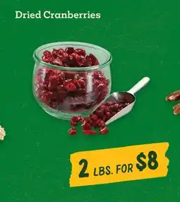 Sprouts Farmers Market Dried Cranberries offer