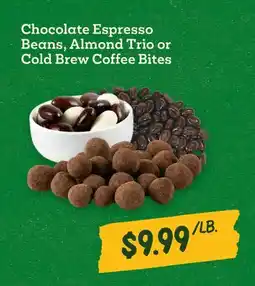 Sprouts Farmers Market Chocolate Espresso Beans, Almond Trio or Cold Brew Coffee Bites offer