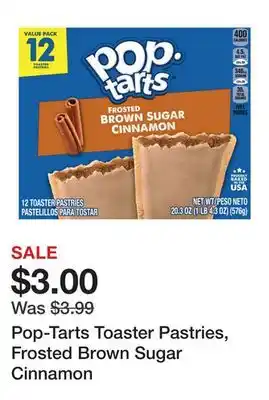 Wegmans Pop-Tarts Toaster Pastries, Frosted Brown Sugar Cinnamon offer