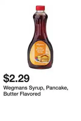 Wegmans Wegmans Syrup, Pancake, Butter Flavored offer