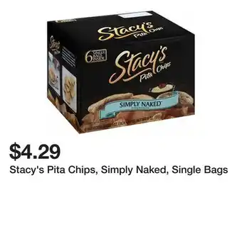 Wegmans Stacy's Pita Chips, Simply Naked, Single Bags offer