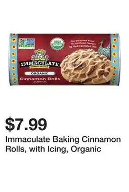 Wegmans Immaculate Baking Cinnamon Rolls, with Icing, Organic offer