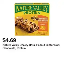 Wegmans Nature Valley Chewy Bars, Peanut Butter Dark Chocolate, Protein offer