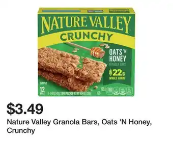 Wegmans Nature Valley Granola Bars, Oats 'N Honey, Crunchy offer