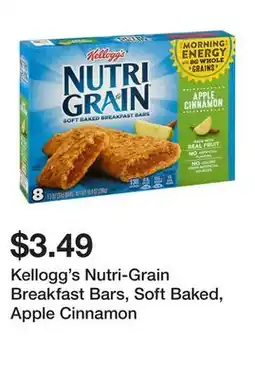 Wegmans Kellogg's Nutri-Grain Breakfast Bars, Soft Baked, Apple Cinnamon offer