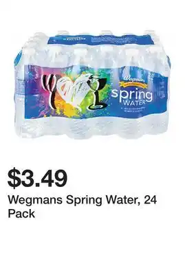 Wegmans Wegmans Spring Water, 24 Pack offer